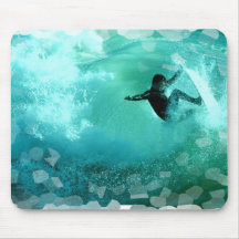 Surfing Wipeout Mouse Pad