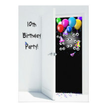 Surprise 10th Birthday Custom Invite