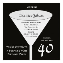 Surprise 40th Birthday Party Invitation