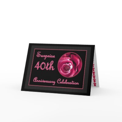 40th Wedding Anniversary Party on Surprise 40th Wedding Anniversary Invitation   Zazzle Com Au