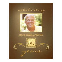 Surprise 50th Birthday Party Invitations - Gold