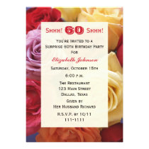 Surprise 60th Birthday Party Invitation, Roses invitations