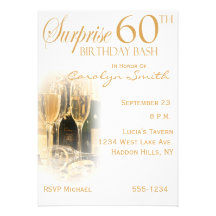 Surprise 60th Birthday Party Invitations