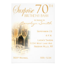 Surprise 70th Birthday Party Invitations