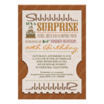 surprise birthday party unique typography invites