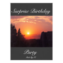 surprise birthhday custom invitation