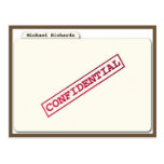 Surprise Confidential folder Invitation Post Card