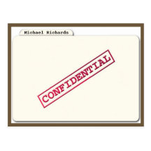 Surprise Confidential folder Invitation Post Card
