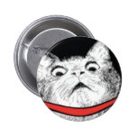Surprised Cat Gasp Meme - Pinback Button