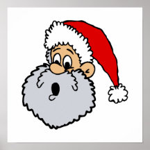 Surprised Santa Poster
