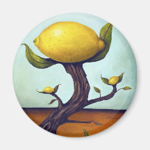 Surreal Lemon Tree Magnets