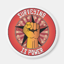 Surveying Is Power Fridge Magnet