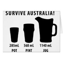 survive australia - beer greeting card