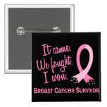 Survivor 11 Breast Cancer Pin