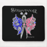 Survivor Celtic Butterfly - Male Breast Cancer Mouse Pad