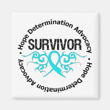 Survivor Tribal Ribbon Addiction Recovery Fridge Magnet