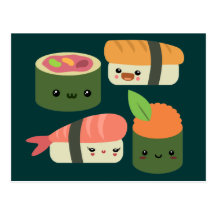 Sushi Friends Postcards