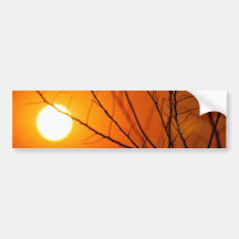 Suspended sunset bumper stickers