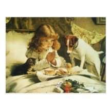 Suspense, Saying Our Prayers Charles Burton Barber Postcards
