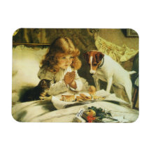 Suspense, Saying Our Prayers Charles Burton Barber Rectangular Magnets