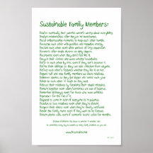 Sustainable Family Members Posters