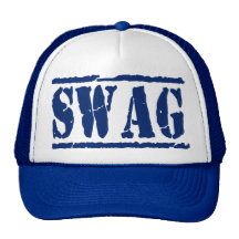 SWAG Mesh Snapback Trucker Hat (blue)