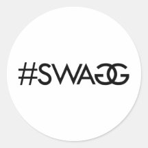 SWAGG, #SWAGG ROUND STICKER