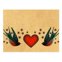 Swallows and Stars Postcard