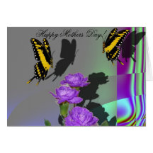 Swallowtails and Carnations Greeting Cards
