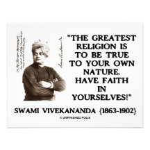 Swami Vivekananda Greatest Religion Be True Faith Custom Invites