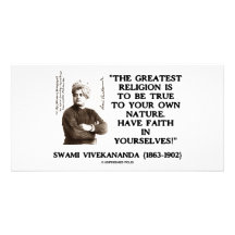 Swami Vivekananda Greatest Religion Be True Faith Personalised Photo Card
