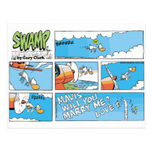 Swamp Marriage Proposal Card Postcard