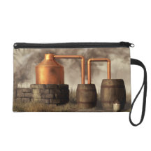 Swamp Moonshine Still Wristlet Purses