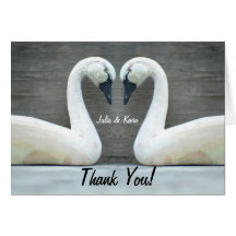 Swan Country Wedding Thank Yous Greeting Cards
