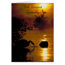 Swan Lake, With Deepest Sympathy Cards