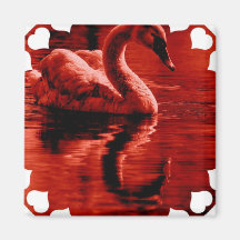 Swan Love Square Magnet
