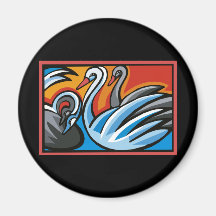 Swan Refrigerator Magnets