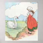 Swan, swan, over the sea.  Swim, swan, swim! Poster
