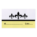 Swanky Fleur De Lis Place Card, Yellow Business Card