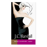 Swanky Glam Fashion Stylist Coordinator Designer Business Cards