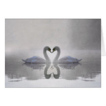 Swans in Love ~ Card / Invitations