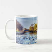 Swans on the River Nene HDR mugs