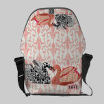 Swans Pink Damask Love Messenger Bag messenger bags