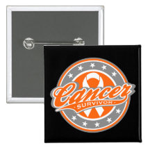 Swash Logo Leukaemia Survivor Pinback Buttons