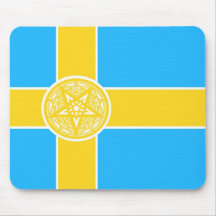 Sweden Flag Pentagram Mouse Pads