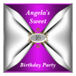 Sweet 16 birthday Invitation purple
