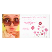 Sweet 16 Birthday Party Photo Card Template