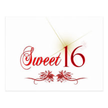 Sweet 16 Birthday Postcards