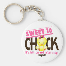 Sweet 16 Chick 2 Keychain
