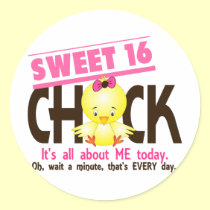 Sweet 16 Chick 3 stickers